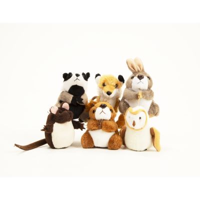 WOODLAND ANIMALS FINGER PUPPETS PK6