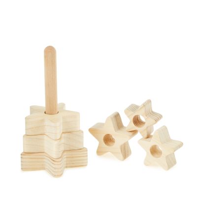 SMALL WOODEN STACKER - STAR