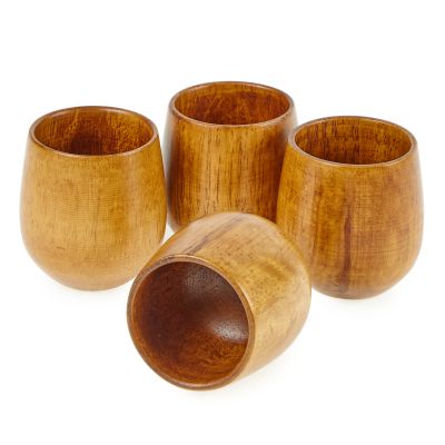 WOODEN TUMBLERS - 4PK