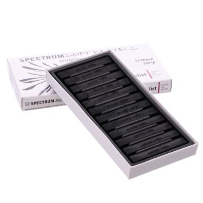 SPECTRUM SOFT PASTELS PACK OF 12 BLACK