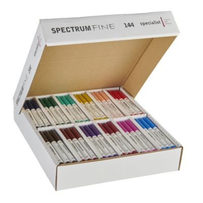 SPEC FINE PEN PK144 RAINBOW ASRTD COL