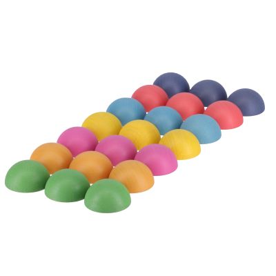 RAINBOW WOODEN HEMISPHERES PACK 21