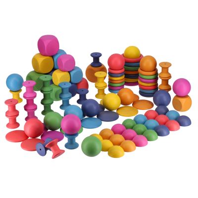 RAINBOW WOODEN LOOSE PARTS OFFER