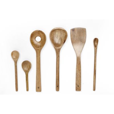 WOODEN SPOON SET 6PK