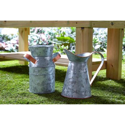 METAL JUG AND MILK CHURN