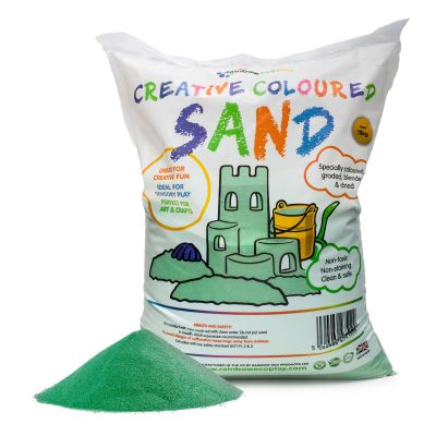 COLOURED SAND (GREEN) - 15KG BAG