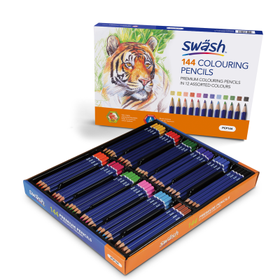 SWSH COLOUR PENCIL PREMIUM ASSRTED P144