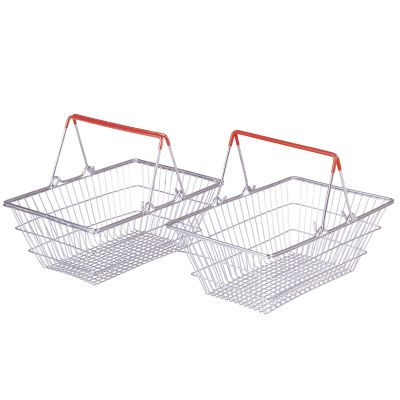 METAL SHOPPING BASKET X 2