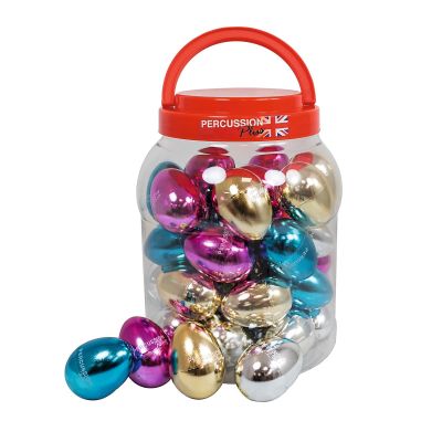 TUB 40 EGG SHAKERS MIXED METAL COLOURS