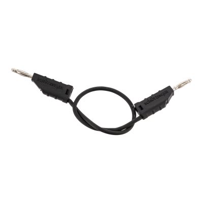 2MM STACKABLE PLUG LEADS - BLACK 150MM