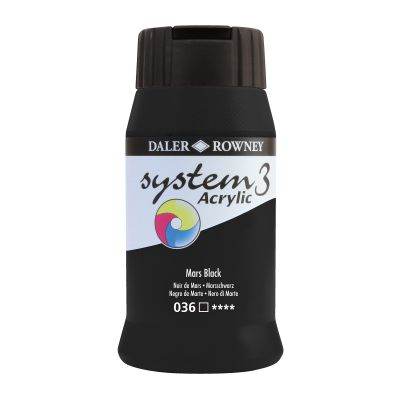 SYSTEM 3 BLACK ACRYLIC 500ML