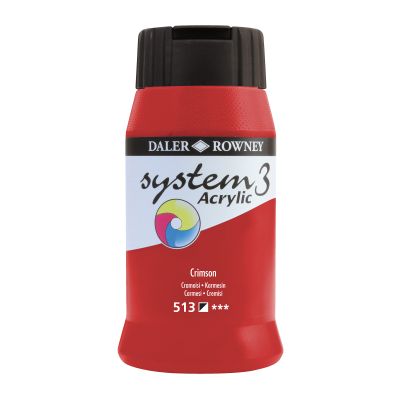 SYSTEM 3 CRIMSON ACRYLIC 500ML