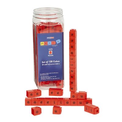 ADDITIONAL PHONIX CUBES RED VOWELS S120