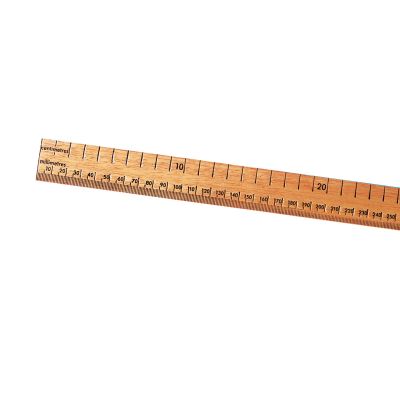 WOODEN METRE RULER CM/MM