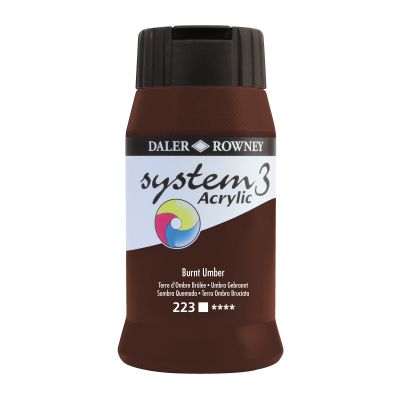 SYSTEM 3 BURNT UMBER 500ML