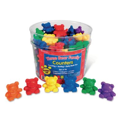 THREE BEAR FAMILY COUNTERS 6 COLOURS