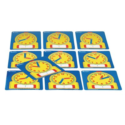 WRITE ON WIPE OFF STUDENT CLOCKS PK10