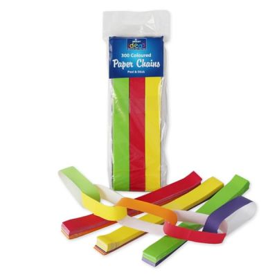 PAPER CHAIN COLOURED BULK PK300