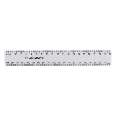 SHATTERPROOF 20CM/MM RULER WHITE P10