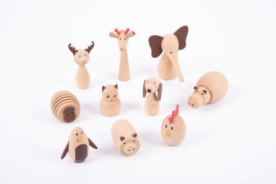 WOODEN ANIMAL FRIENDS