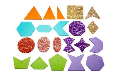 RAINBOW GLITTER SHAPES