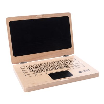 WOODEN ROLE PLAY LAPTOP FSC