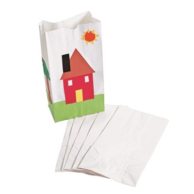 WHITE PAPER CRAFT BAGS