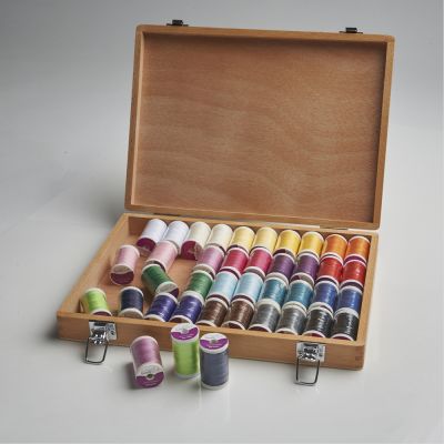 SURESTITCH THREAD 200M X 42 WOODEN BOX