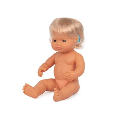 DOLL WITH HEARING AID CAUCASIAN GIRL 38C