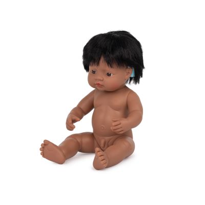 DOLL WITH HEARING AID HISPANIC BOY 38CM