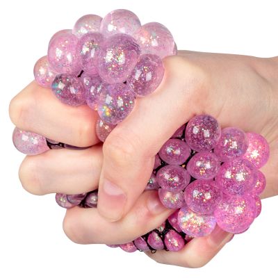 GLITTER SQUISHY MESH BALL