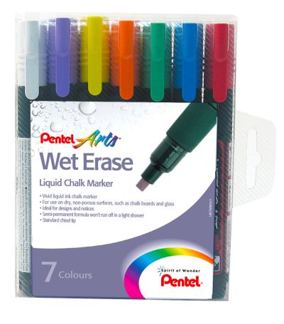 PENTEL CHALK MARKERS - PACK OF 7