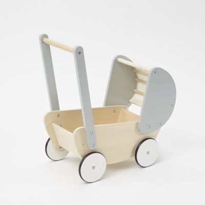 WHITE  GREY FSC WOODEN PRAM