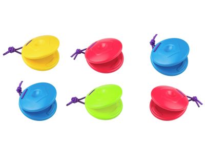 PLASTIC CASTANETS MULTICOLOURED