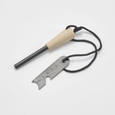 FIRE STEEL WITH WOODEN HANDLE