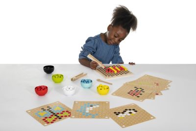 FSC WOODEN FINE MOTOR PATTERN BALLS