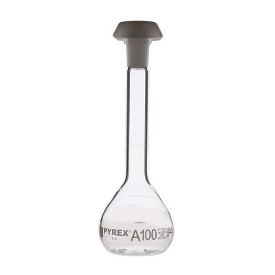 PYREX STOPPRED VOLUMETRIC FLASK 100ML P5