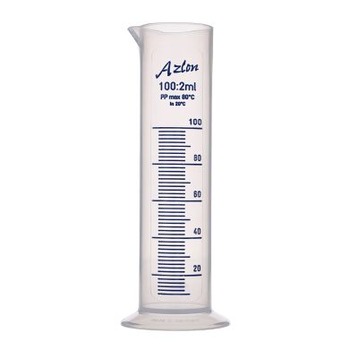 AZLON MEASURING CYLINDER SQUAT 100ML P5