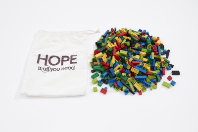 PLASTIC BRICKS IN A BAG FROM HOPE EDUCAT