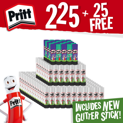 PRITT 225X43G25 FREE GLITTER STICKS