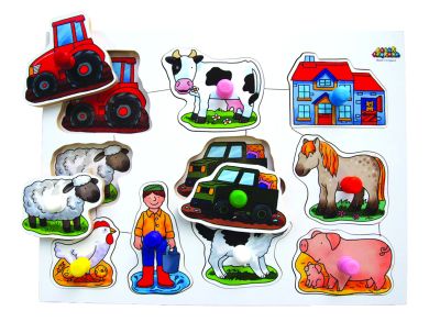 LARGE PEG BOARDS FARM AND WILD ANIMALS