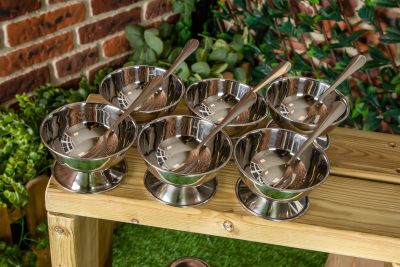 ICE CREAM BOWL WITH SPOON - SET OF 6