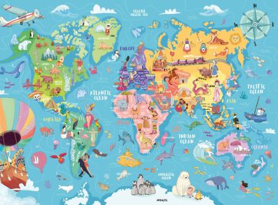 MAP OF THE WORLD XXL 100 PC