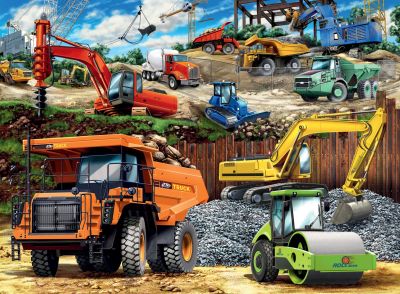 CONSTRUCTION VEHICLES XXL 100 PC