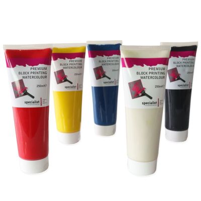 PREM BLK PRINTING WATERCOL MIX SET PK5