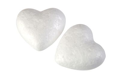 POLYSTYRENE HEARTS - 30 X 13MM