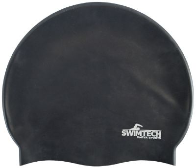 SWIMTECH SILICONE SWIM CAP - BLACK