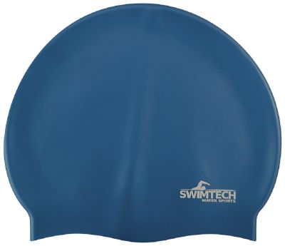 SWIMTECH SILICONE SWIM CAP - BLUE