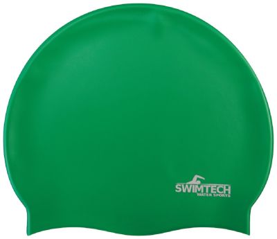 SWIMTECH SILICONE SWIM CAP - GREEN