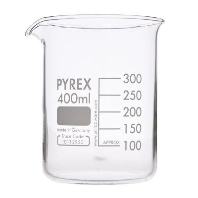 PYREX GLASS BEAKER SQUAT FORM 400MLP10